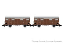 Arnold HN6573 - N - 2-tlg. Set gedeckte Güterwagen Gs, FS, Ep. III